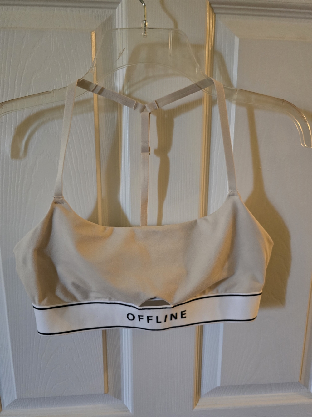 Offline T-Back Bralette in Light Beige (aerie) Like New